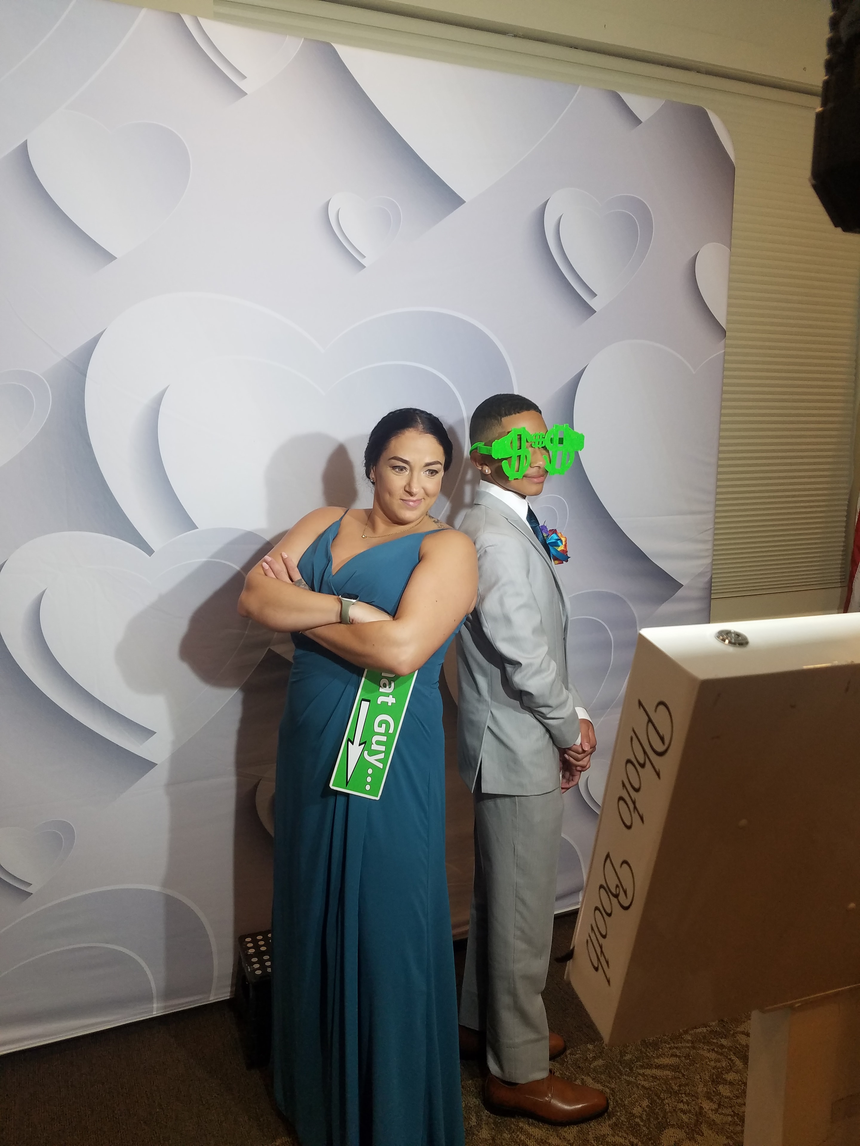 People having fun in the photo booth