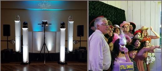 Tony Piazza Entertainment DJ setup and party guests still smiling